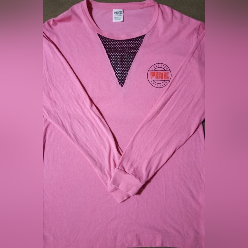Victoria's Secret Pink Oversized Long Sleeve Shirt
